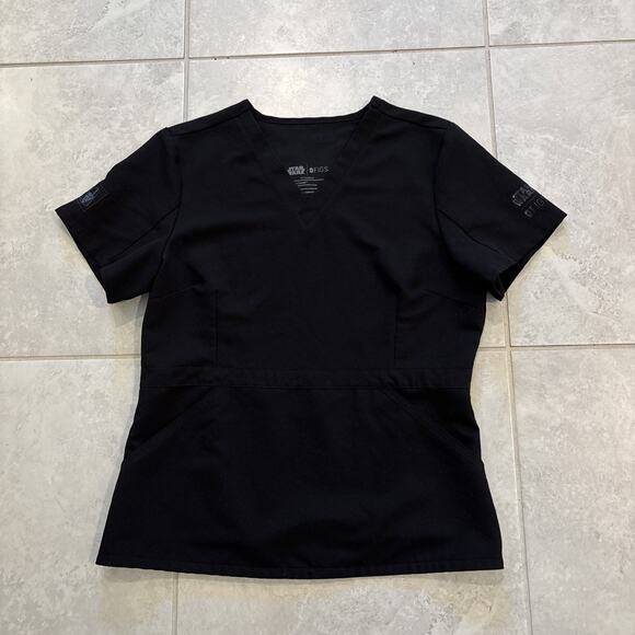 FIGS Star Wars Scrub Top Jogger Pants Set Black Limted Edition Workwear Women M - Picture 4 of 15